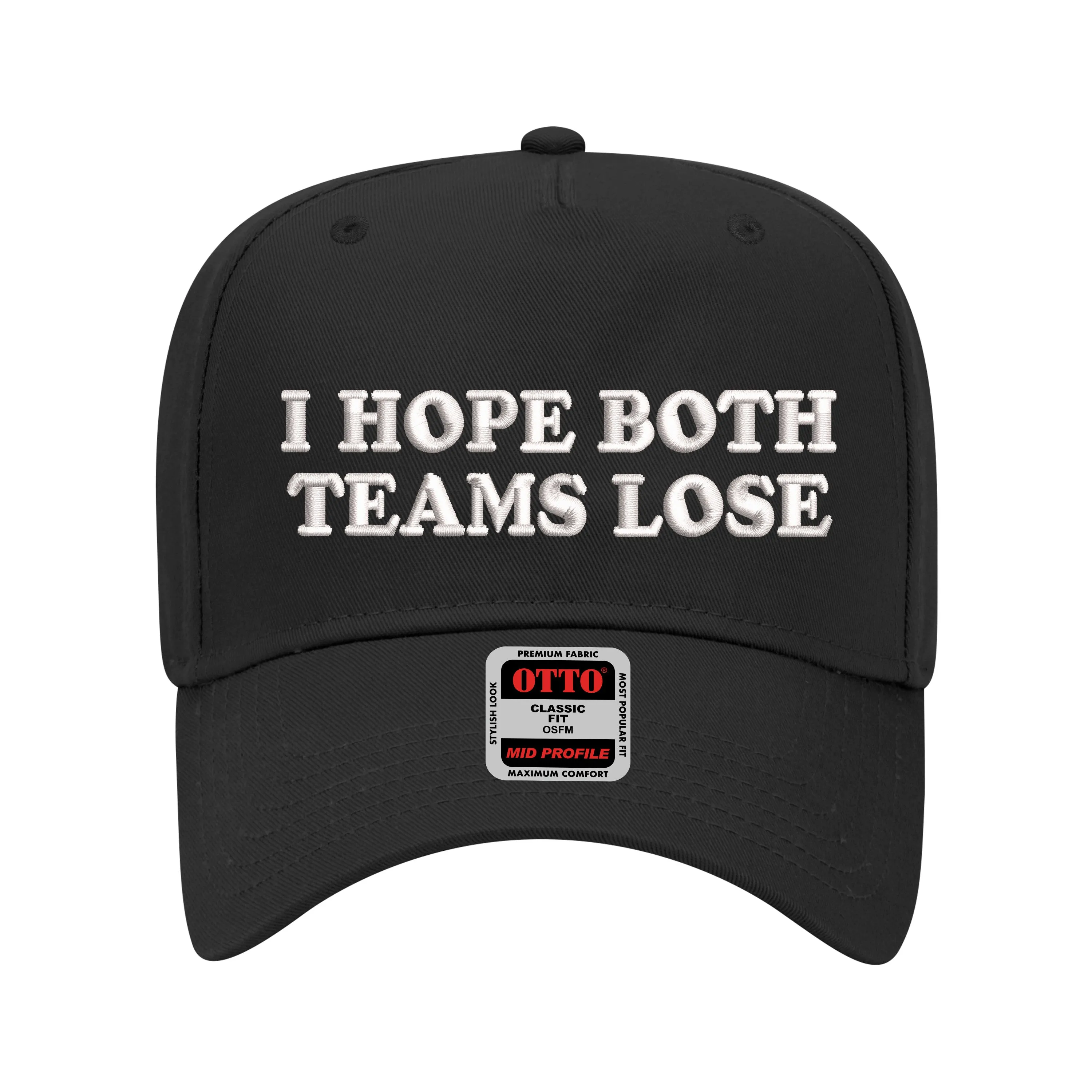 I Hope Both Teams Loose Solid Baseball Cap