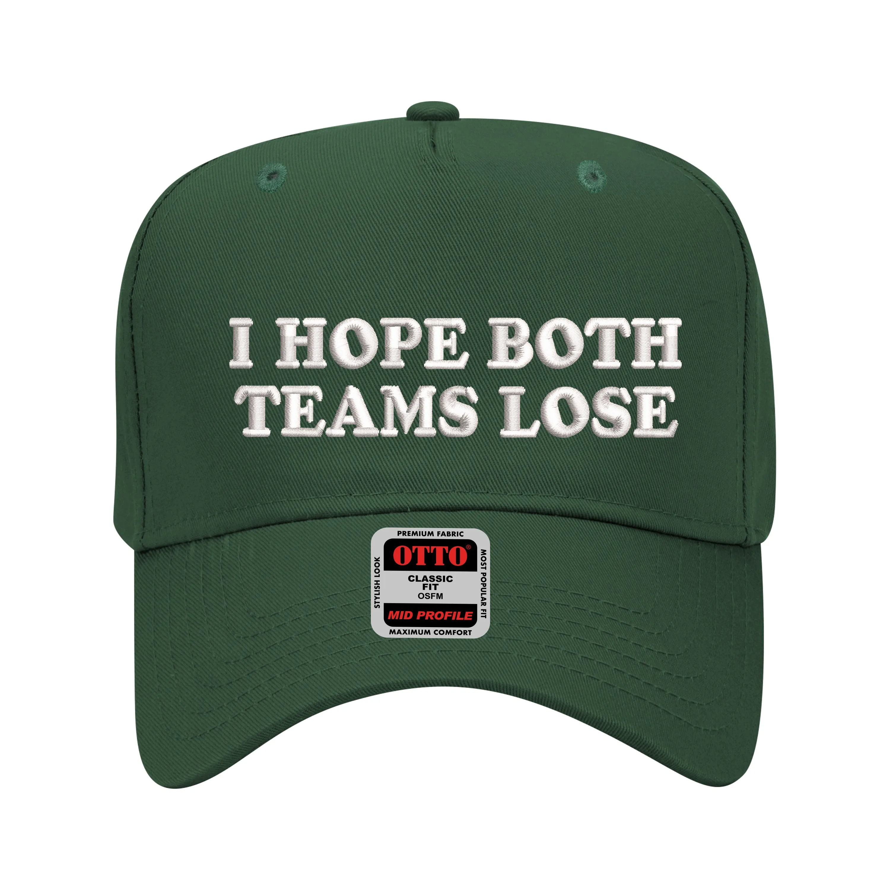 I Hope Both Teams Loose Solid Baseball Cap