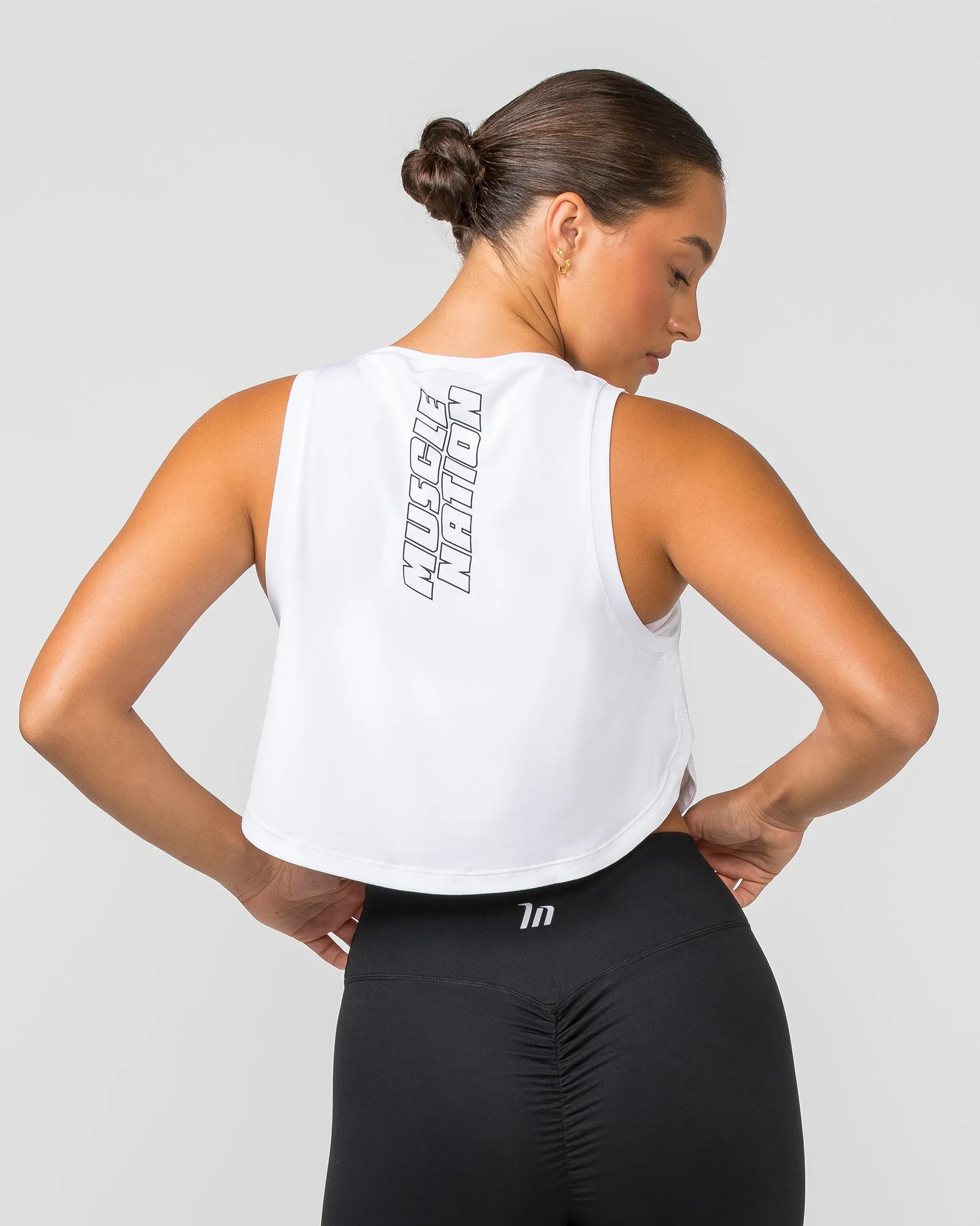 Ignite Cropped Training Tank - White