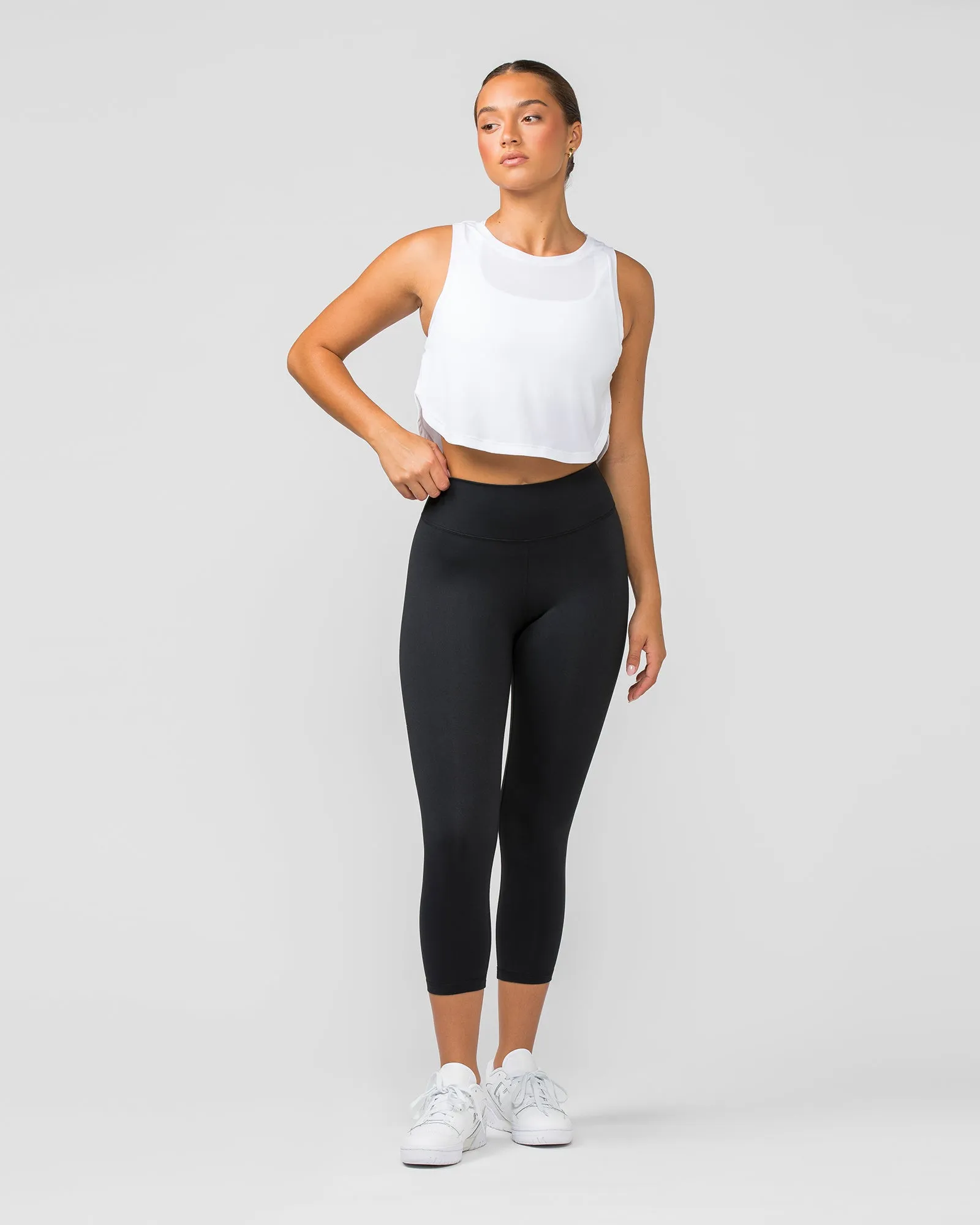 Ignite Cropped Training Tank - White