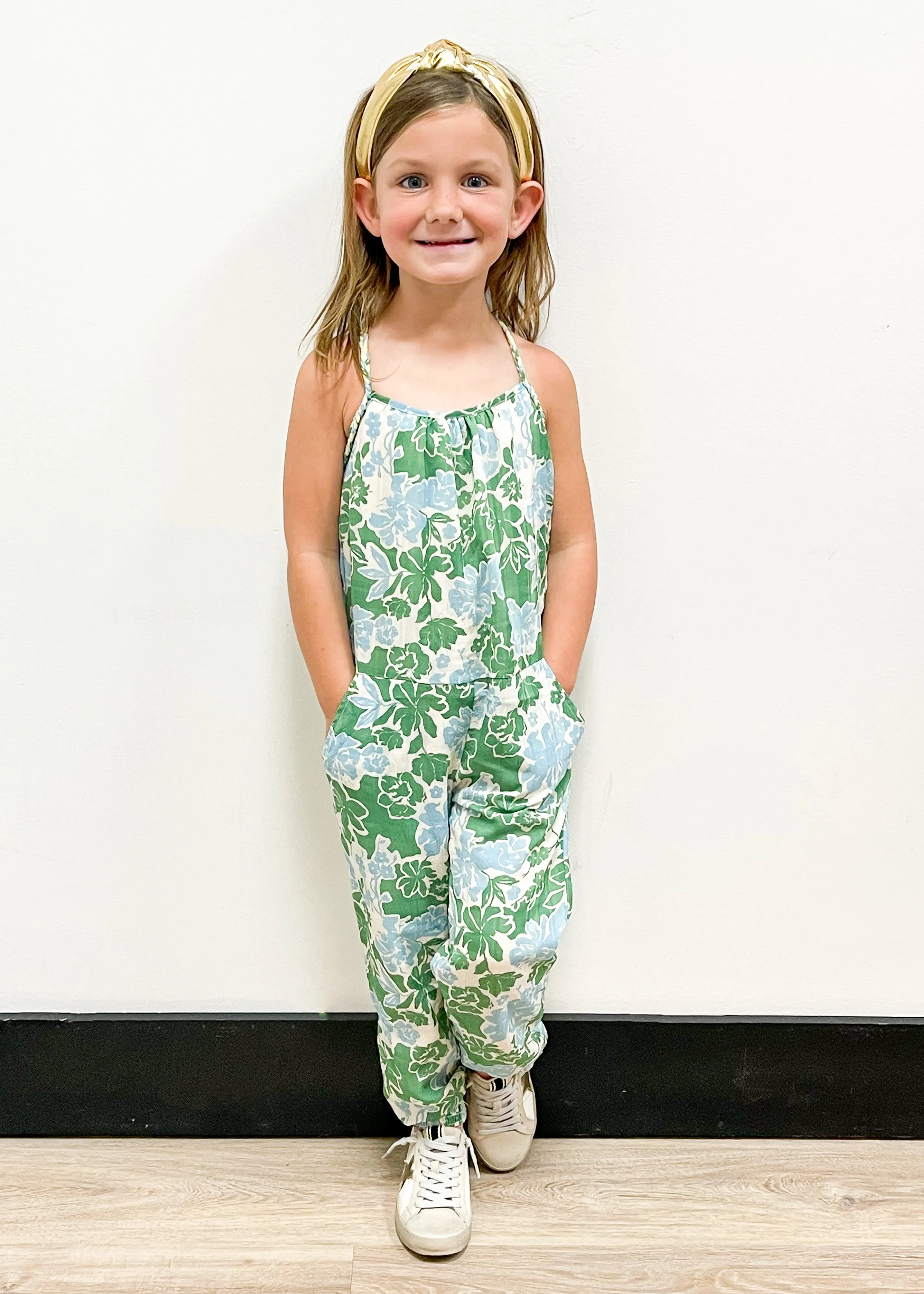 IMOGA Girls Zoey Gauze Jumpsuit-  Riviera