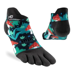 Injinji Artist Designed Mens No-Show Running Socks - Amanita