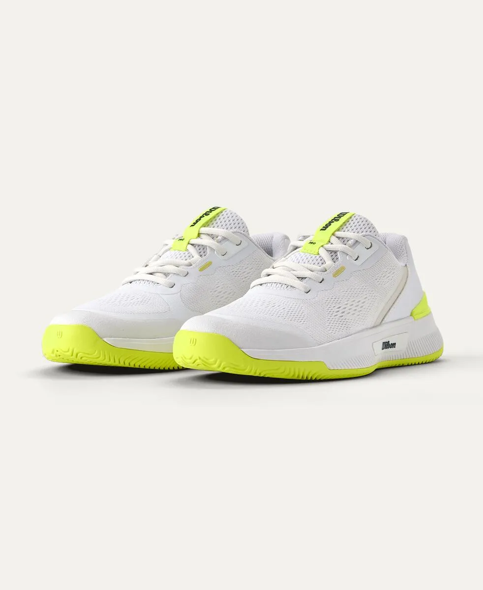 Intrigue Pro Women's Tennis Shoe - White, Safety Yellow, Navy Blazer