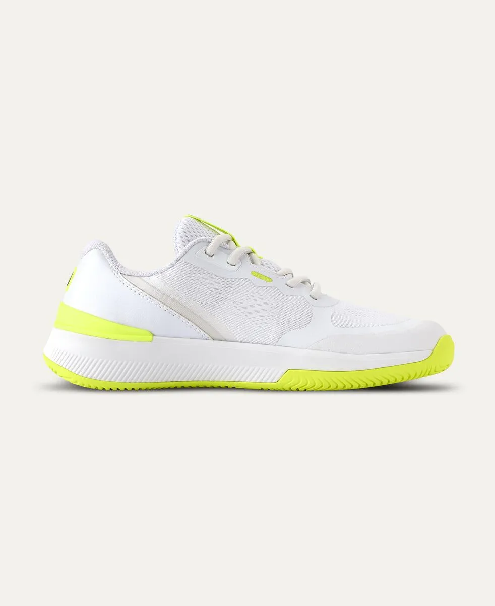 Intrigue Pro Women's Tennis Shoe - White, Safety Yellow, Navy Blazer