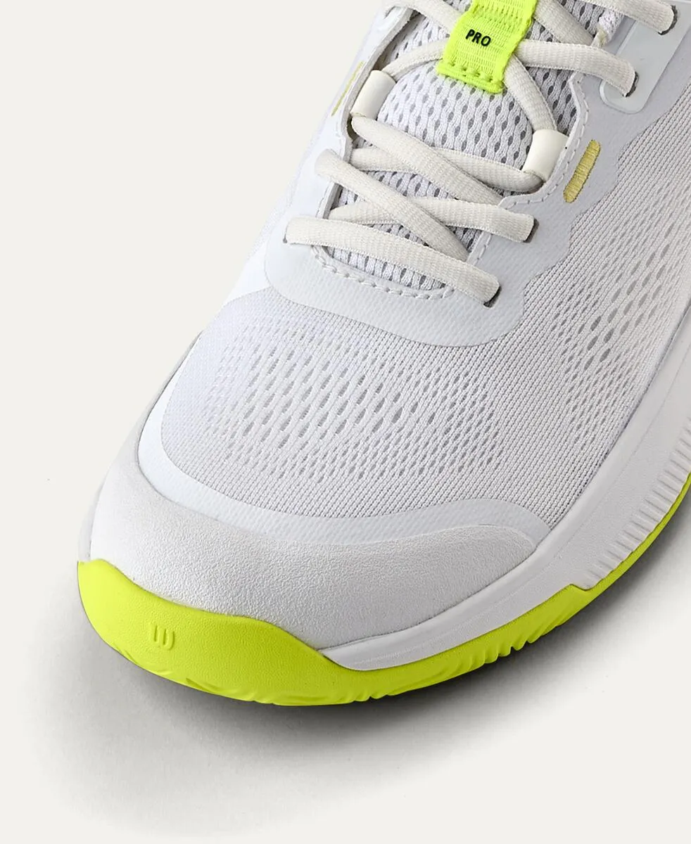Intrigue Pro Women's Tennis Shoe - White, Safety Yellow, Navy Blazer