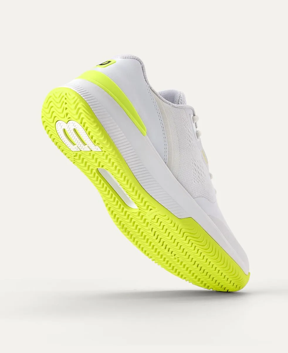 Intrigue Pro Women's Tennis Shoe - White, Safety Yellow, Navy Blazer