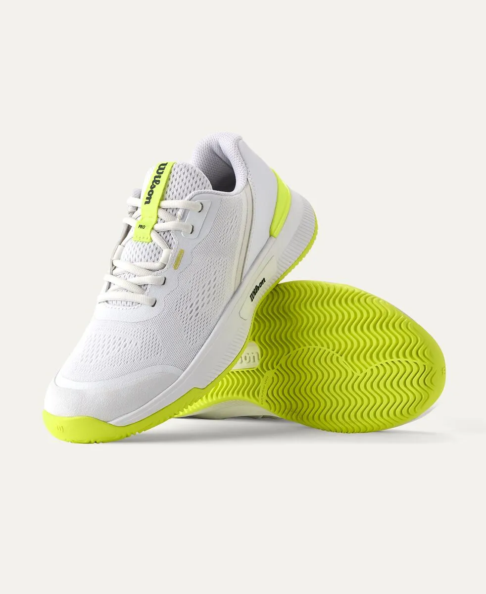 Intrigue Pro Women's Tennis Shoe - White, Safety Yellow, Navy Blazer