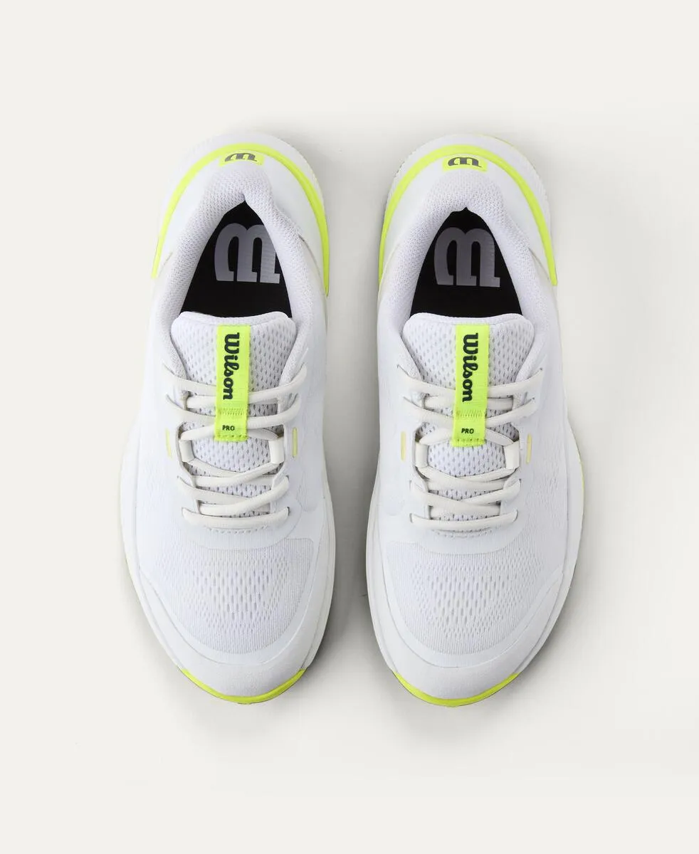 Intrigue Pro Women's Tennis Shoe - White, Safety Yellow, Navy Blazer