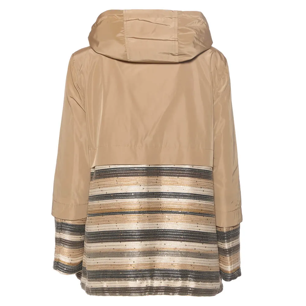 Italian Striped Jacket in Beige