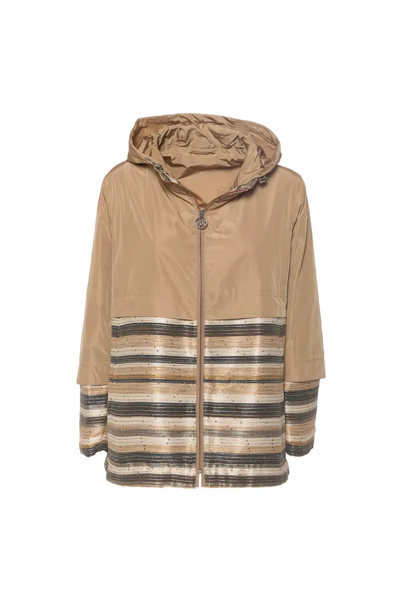 Italian Striped Jacket in Beige