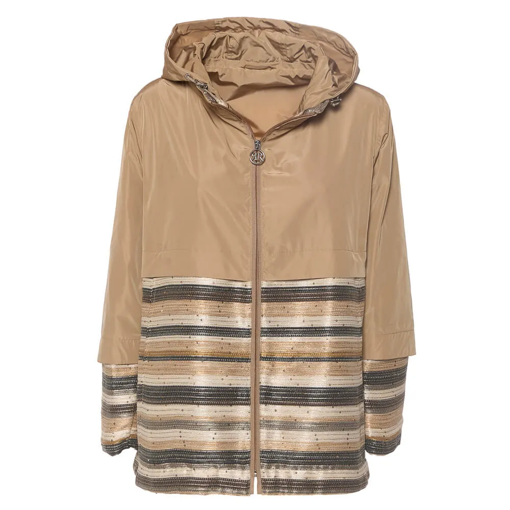 Italian Striped Jacket in Beige