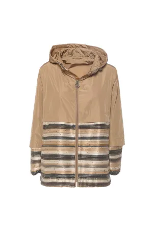 Italian Striped Jacket in Beige