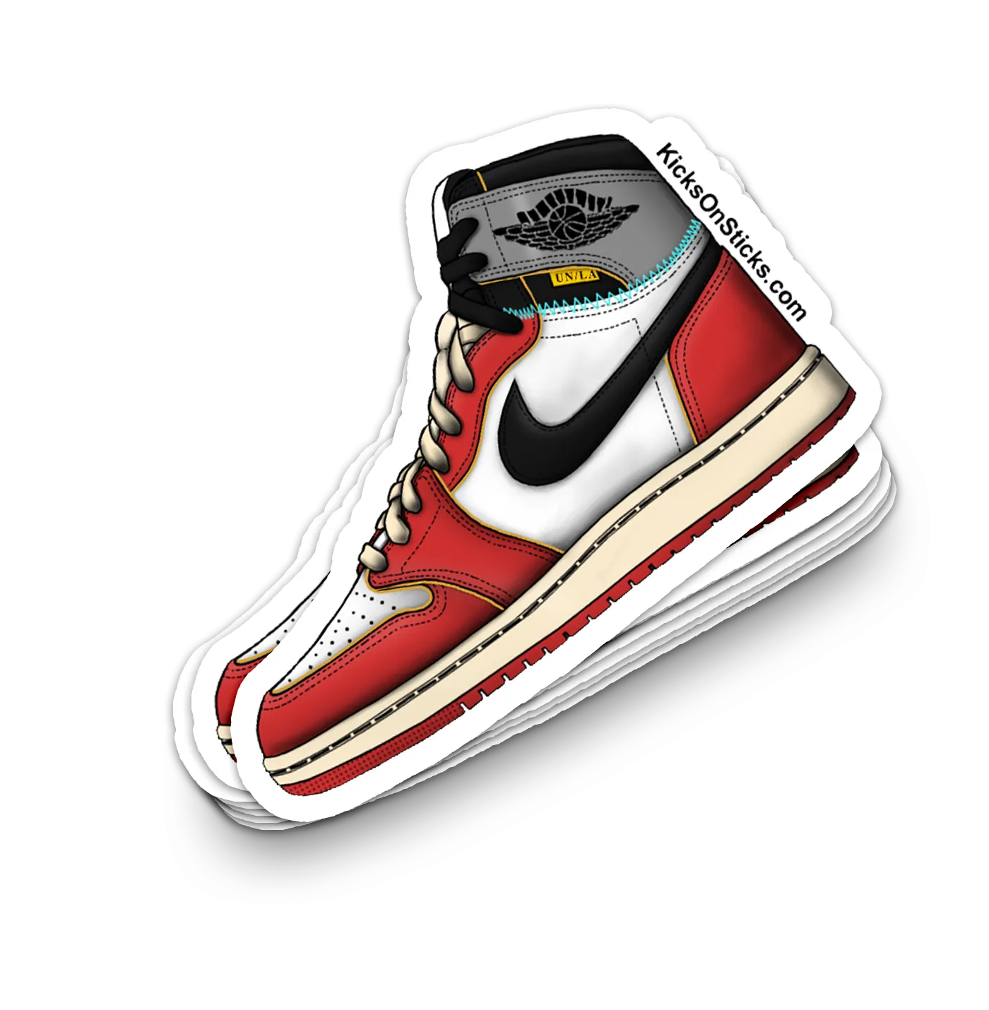 Jordan 1 "Union Chicago Shadow" Sneaker Sticker