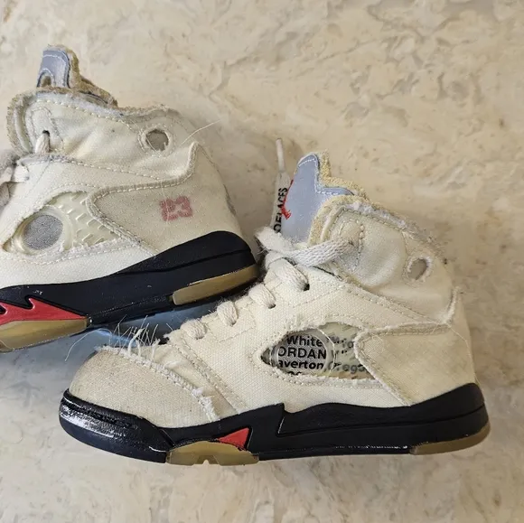 Jordan 5 Off white sail jordan retro 5 toddler shoes off-white