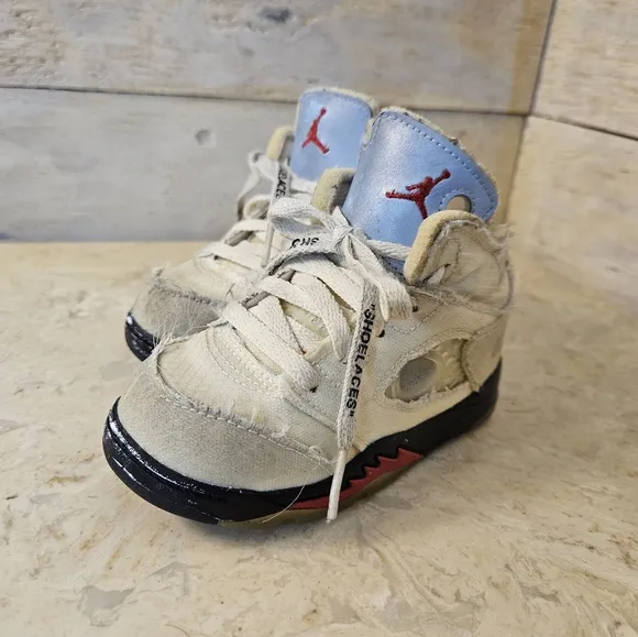 Jordan 5 Off white sail jordan retro 5 toddler shoes off-white