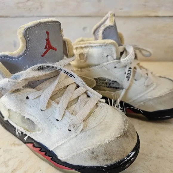 Jordan 5 Off white sail jordan retro 5 toddler shoes off-white