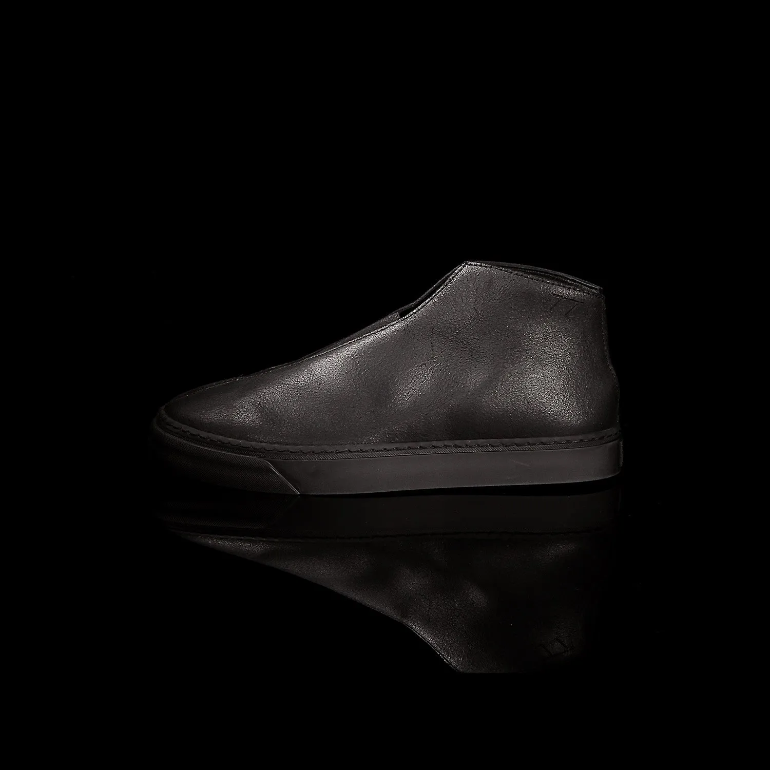 K3 / ALL BLACK / UNISEX LEATHER SNEAKER