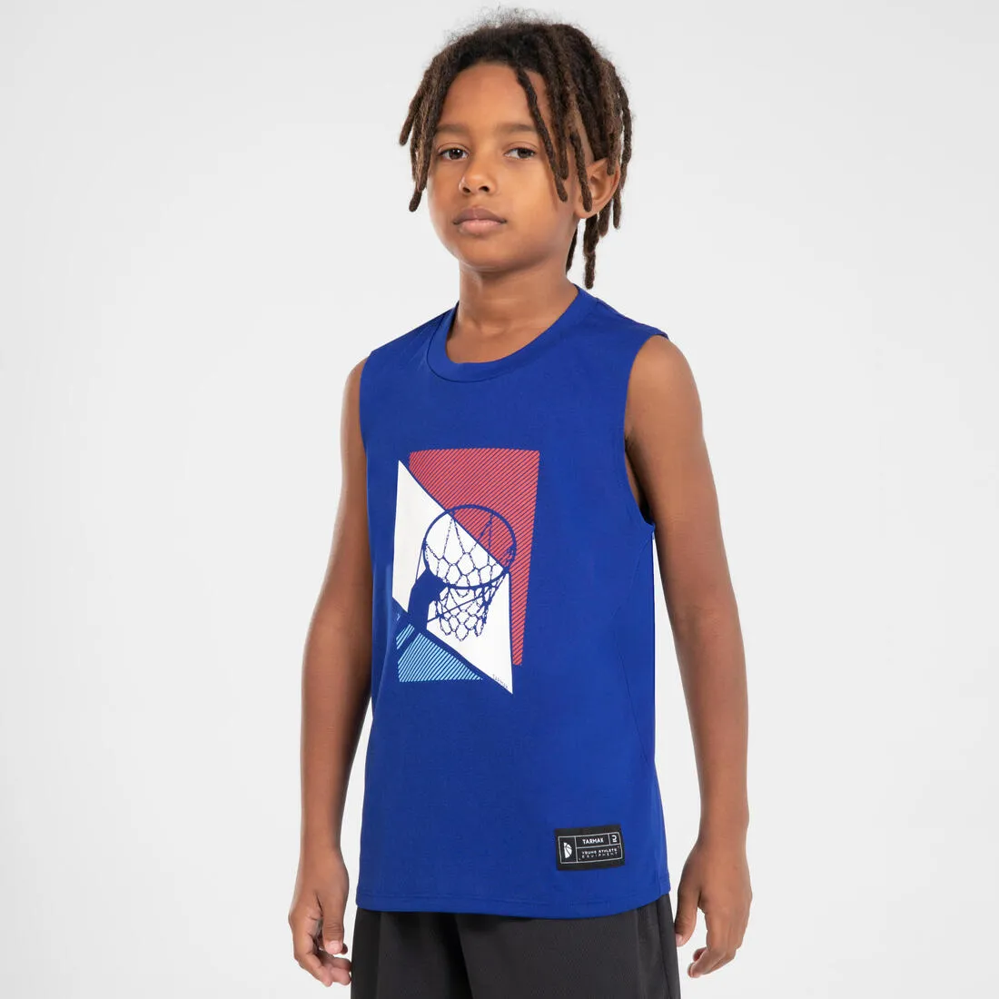 Kids' Sleeveless Basketball Jersey TS500NS