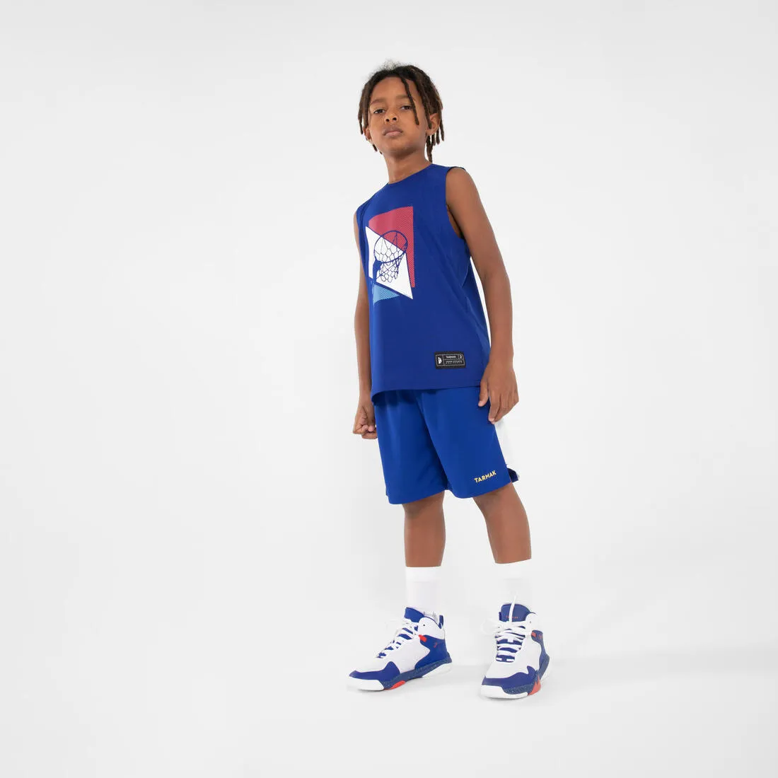 Kids' Sleeveless Basketball Jersey TS500NS