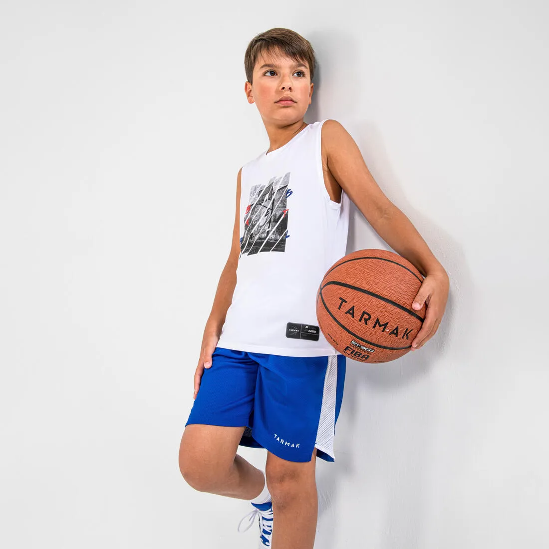 Kids' Sleeveless Basketball Jersey TS500NS