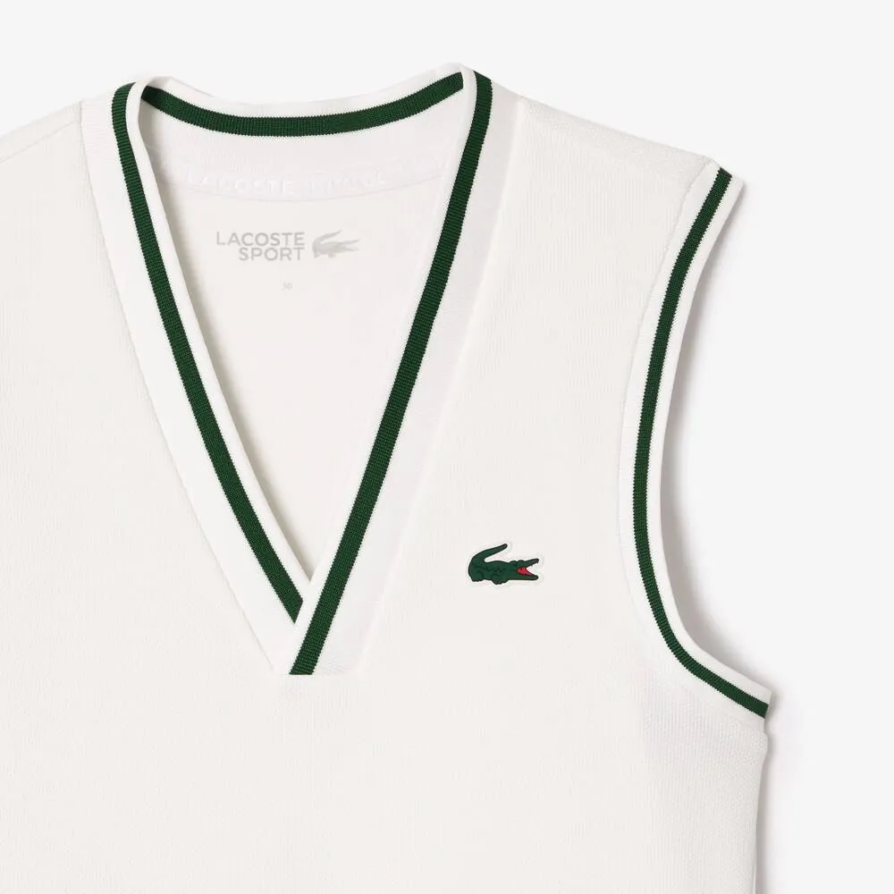 Lacoste Women's Ultra Dry Pique Tennis Dress (White)