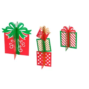 Laser Cut Metal Dimensional Presents, Set of 3,47m2593