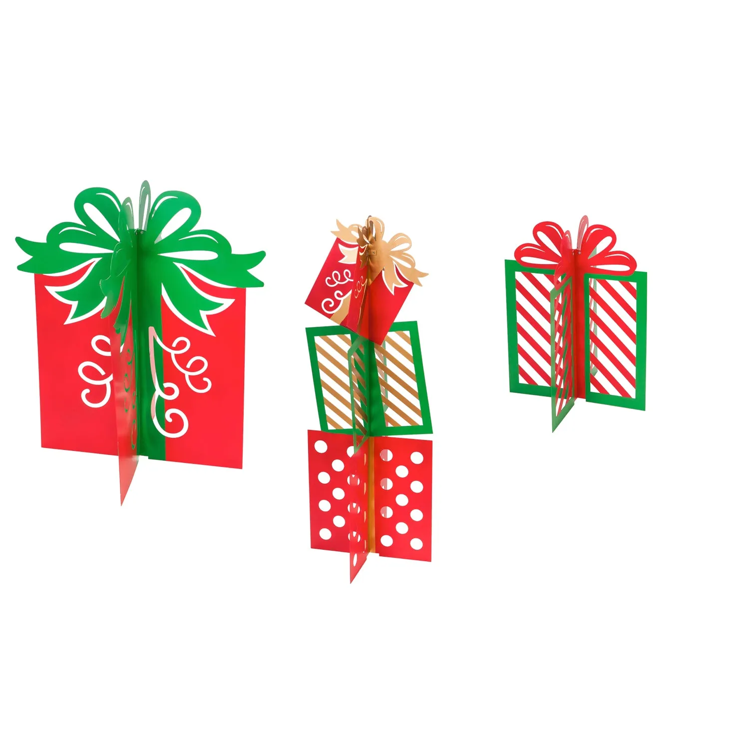 Laser Cut Metal Dimensional Presents, Set of 3,47m2593