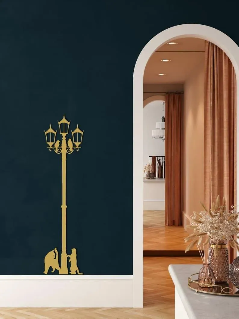 Laterne Street Lamp Metal Wall Hanging Decor