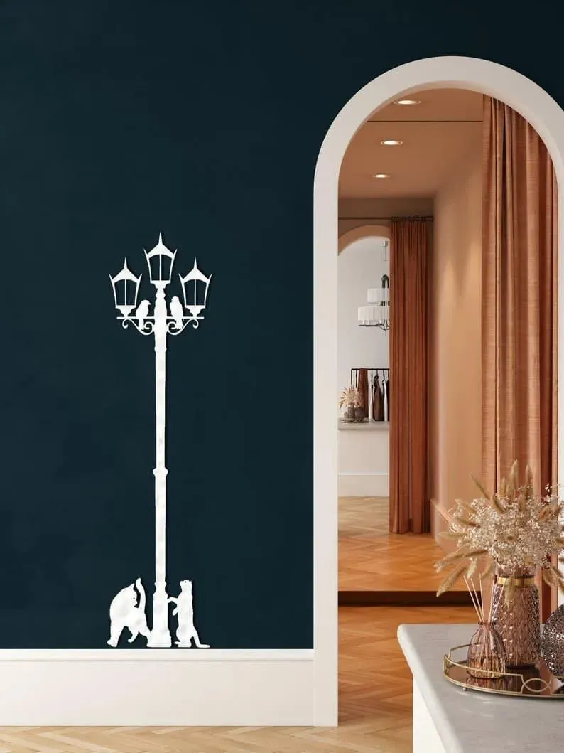 Laterne Street Lamp Metal Wall Hanging Decor