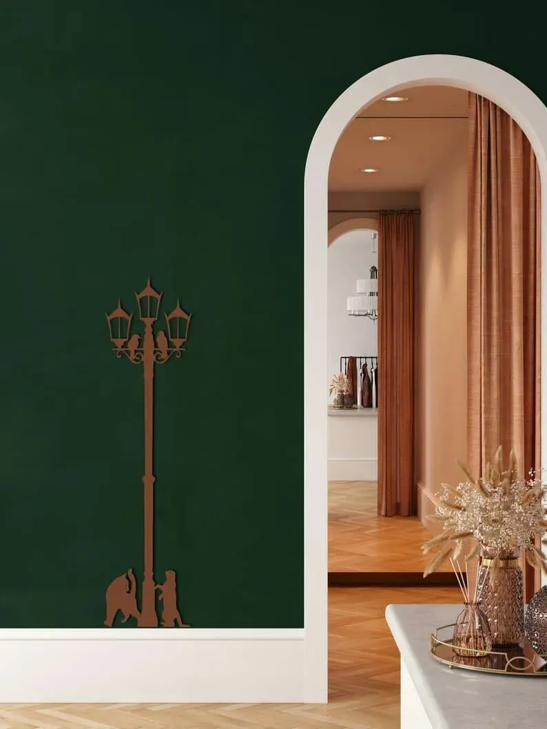 Laterne Street Lamp Metal Wall Hanging Decor