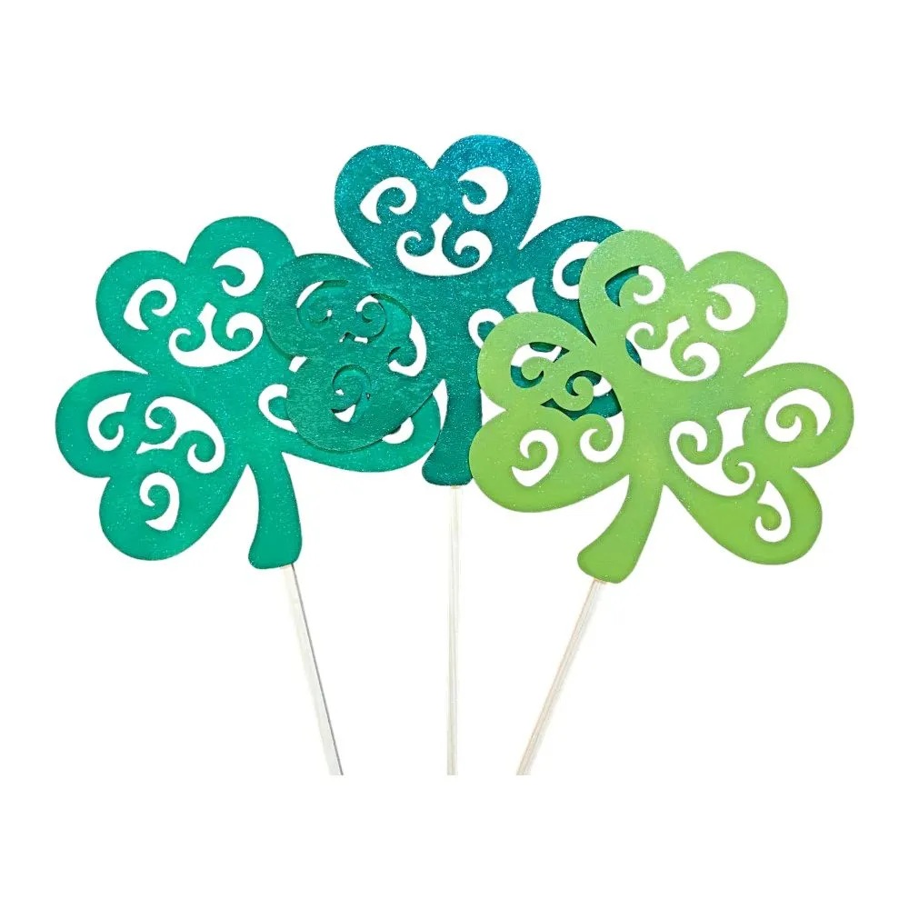 Lattice Wooden Shamrock Garden Stakes