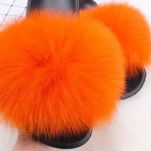 Lauren Fluffy Faux Fur Indoor & Outdoor Sliders