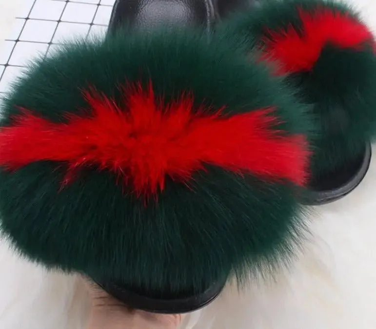 Lauren Fluffy Faux Fur Indoor & Outdoor Sliders