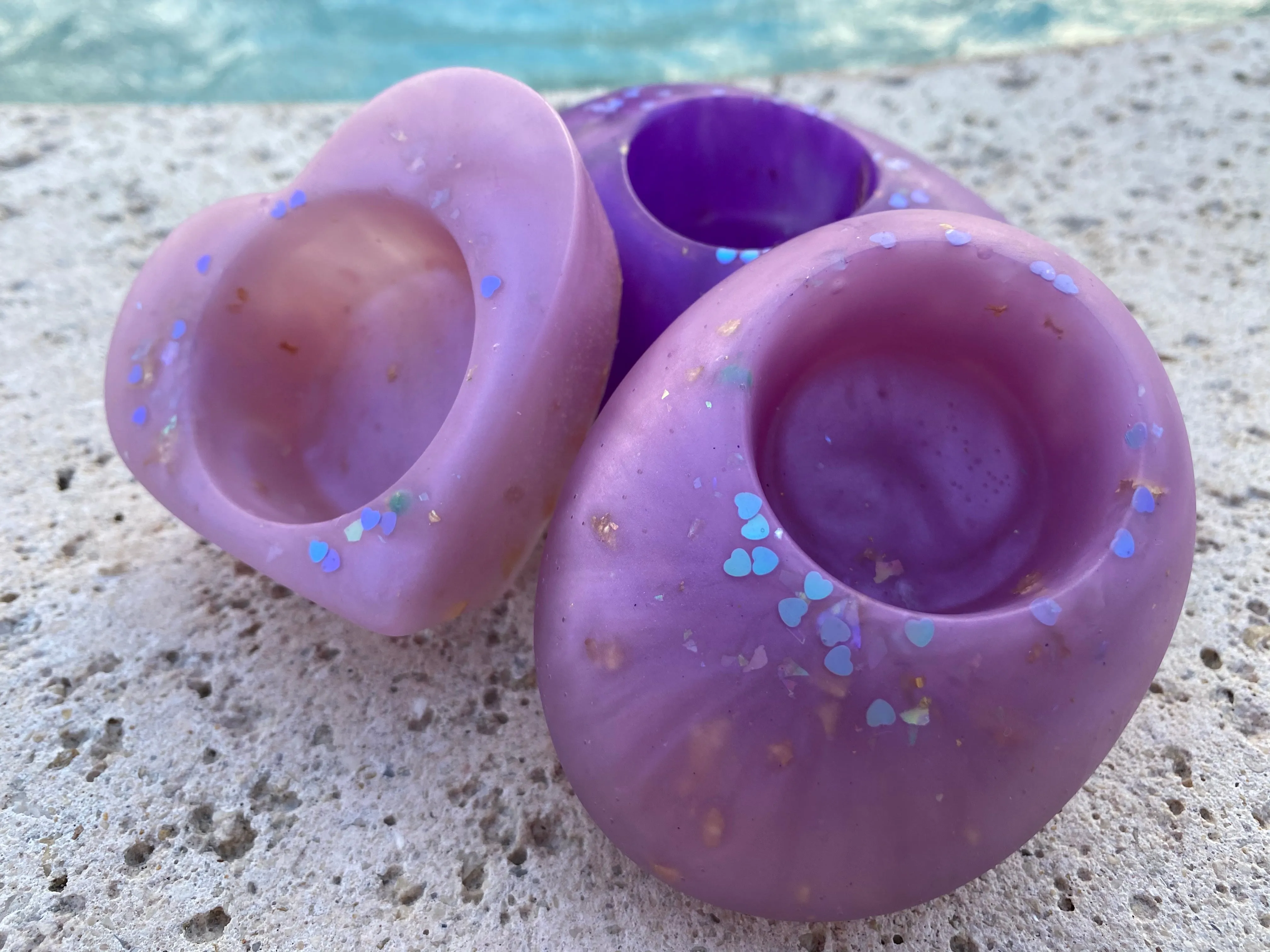 Lavender Hearts Succulent Trio