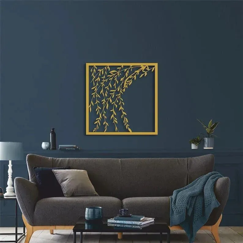 Leafy Branch Metal Wall Decor