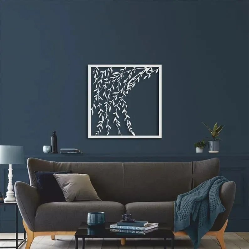Leafy Branch Metal Wall Decor