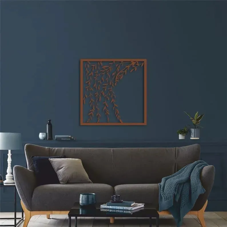 Leafy Branch Metal Wall Decor
