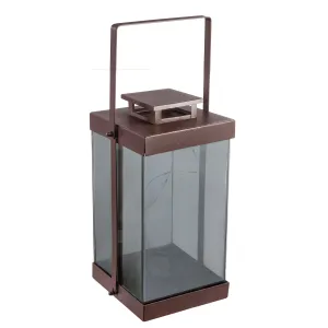 LED mirror lantern, Bronze, 5.71"x5.71"x11.42"inches
