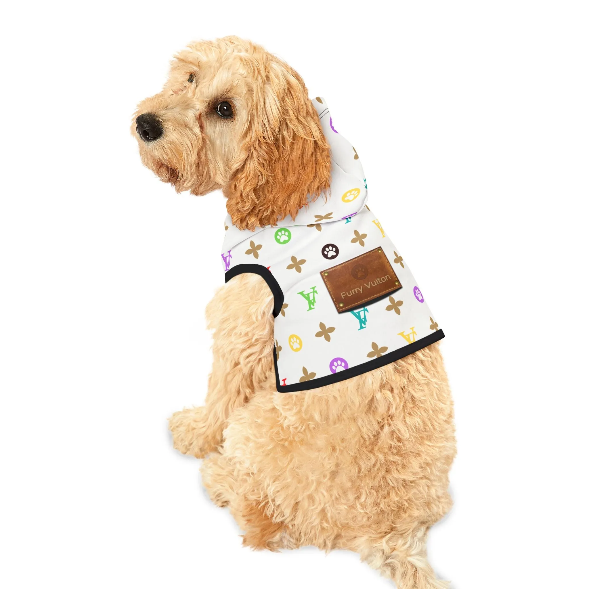 Light Furry Vuitton Pet Sweatshirt Hoodie