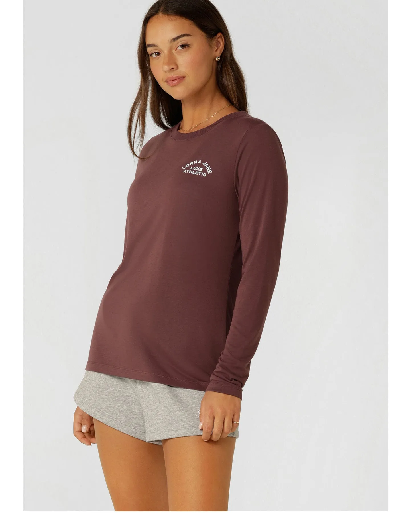 Lorna Jane Lotus Long Sleeve Top - Forest Berry
