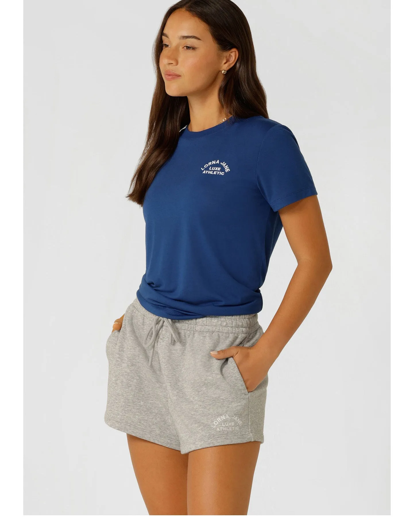Lorna Jane Lotus T Shirt - Riviera Blue
