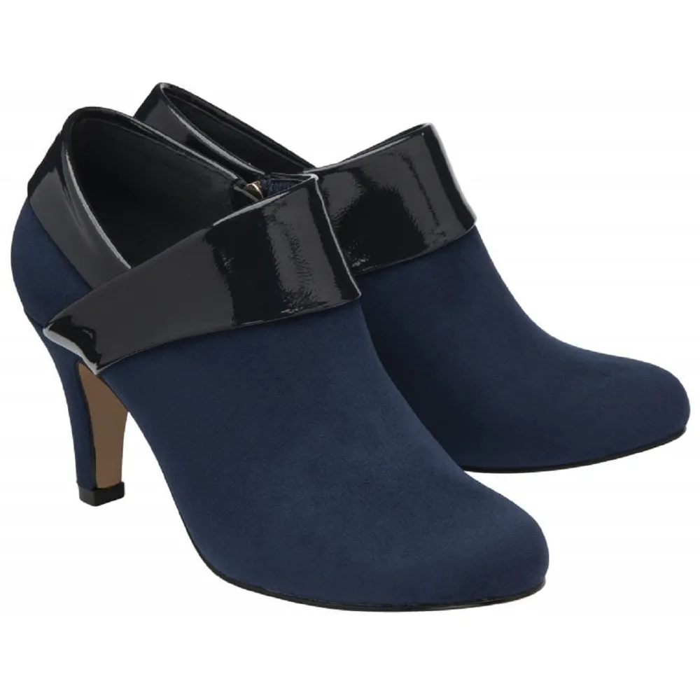 Lotus Maya Navy Patent Shoes