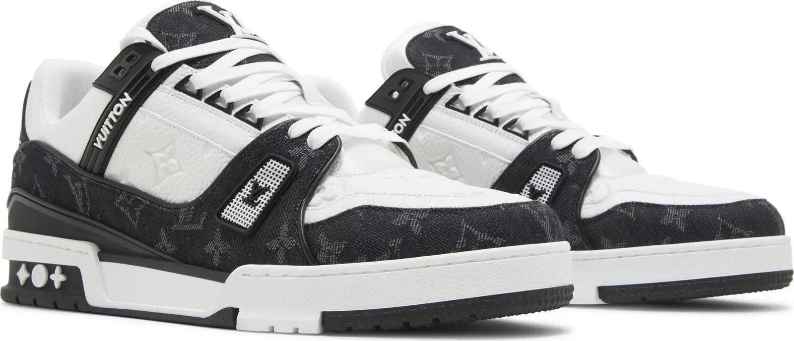 Louis Vuitton LV Trainer Monogram Denim White Black