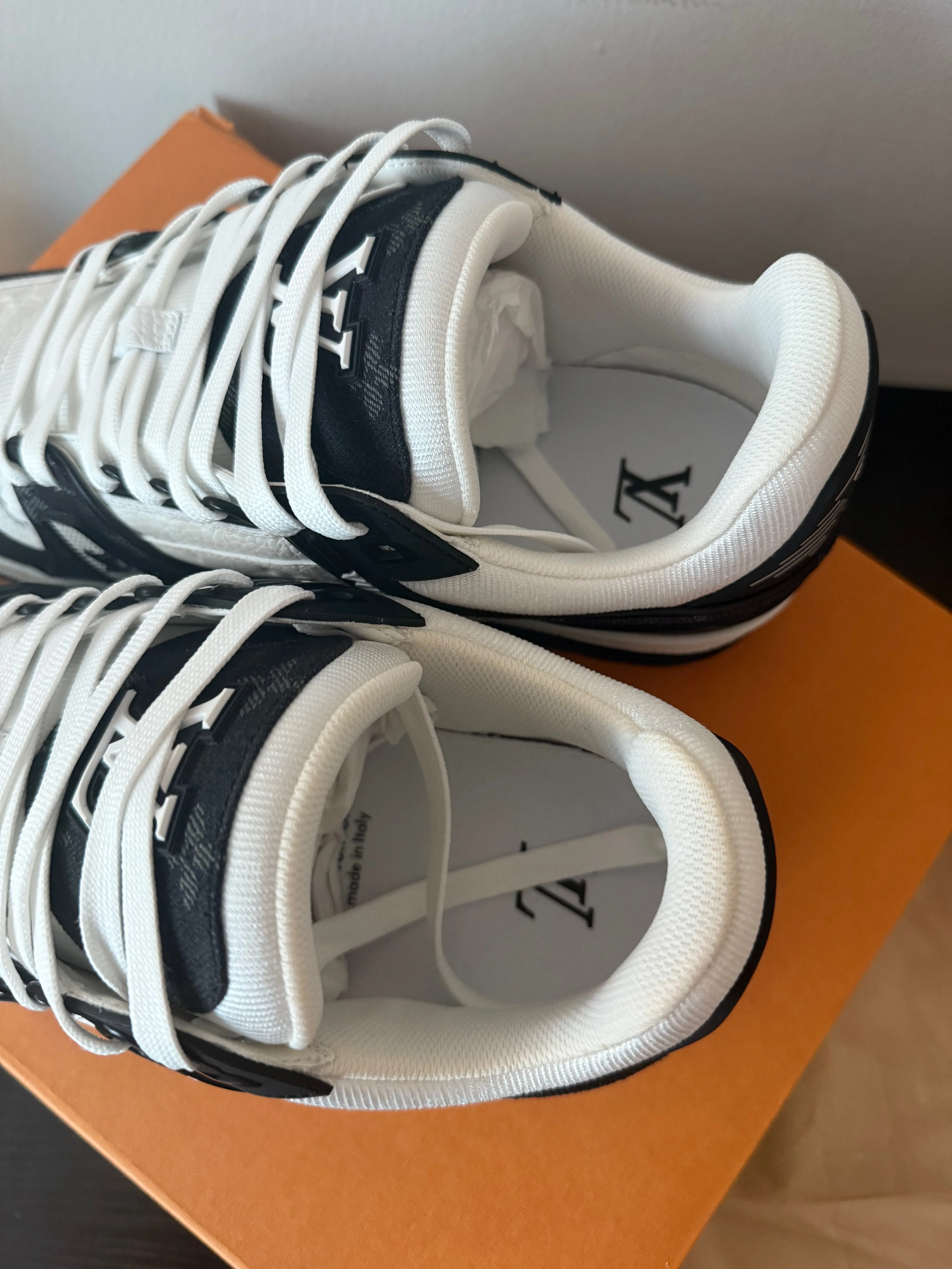 Louis Vuitton LV Trainer Monogram Denim White Black