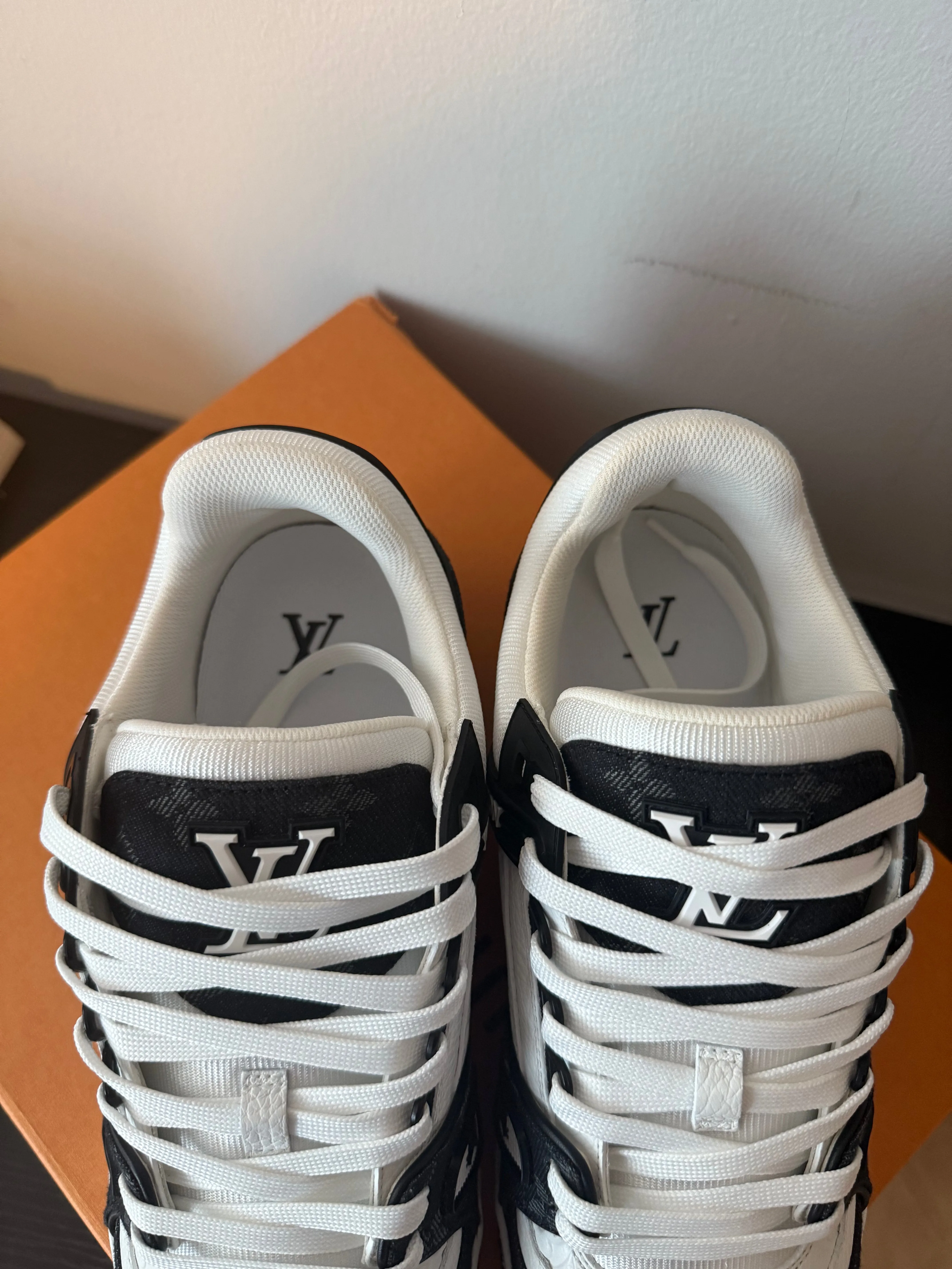 Louis Vuitton LV Trainer Monogram Denim White Black