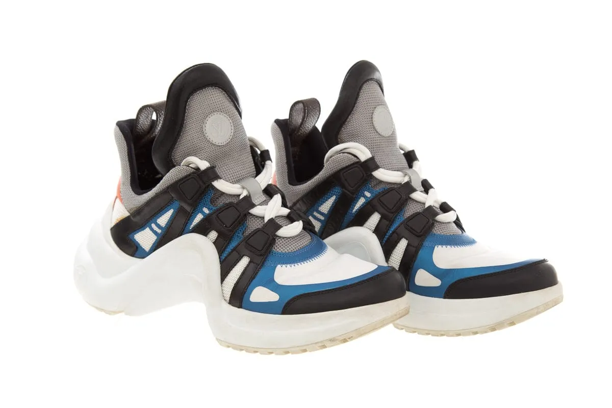 Louis Vuitton White & Blue Archlight Sneakers SZ 37