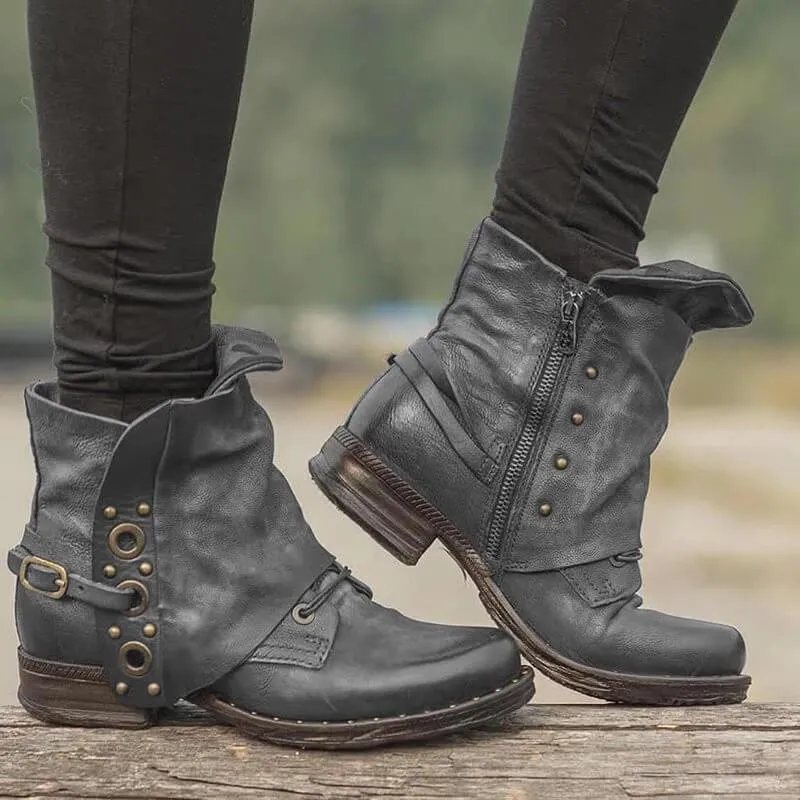 Low-profile Retro Cuffed Martin Boots
