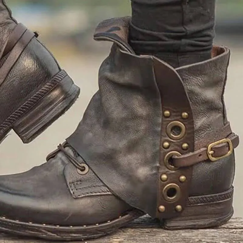 Low-profile Retro Cuffed Martin Boots