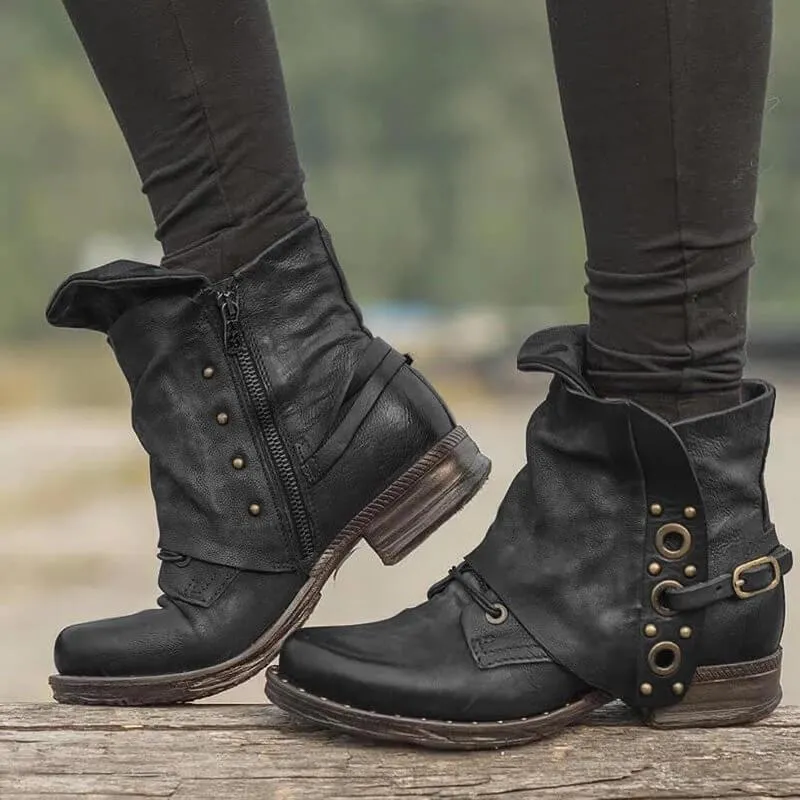 Low-profile Retro Cuffed Martin Boots