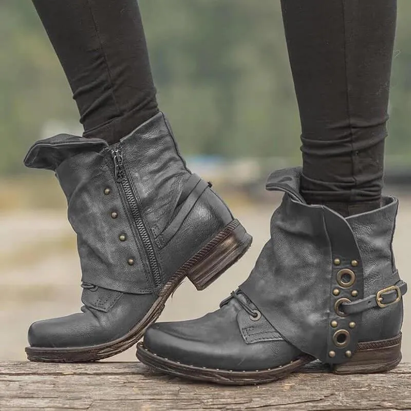 Low-profile Retro Cuffed Martin Boots